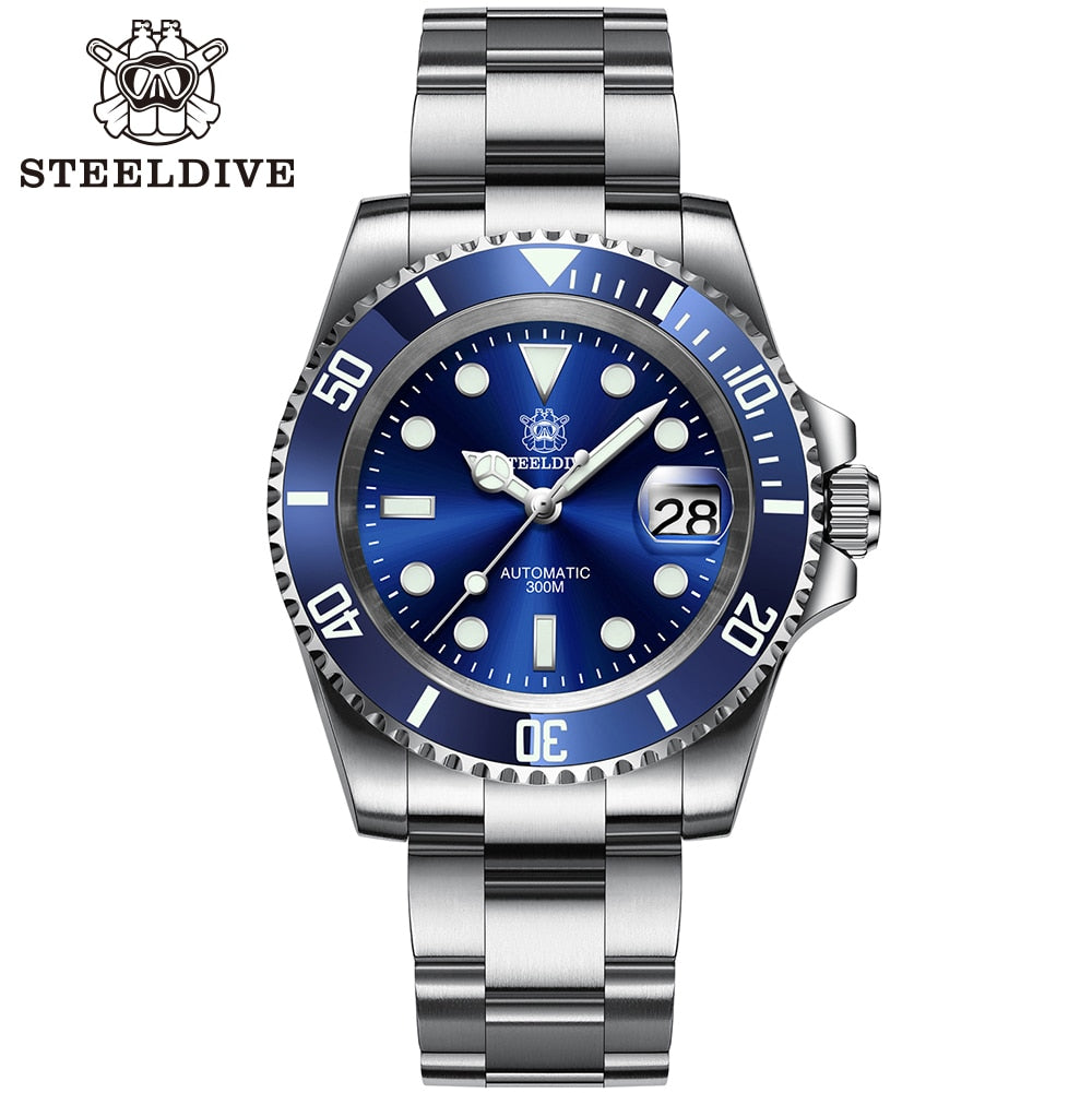 SD1953 Hot Selling Ceramic Bezel 41mm Steeldive 30ATM Water Resistant NH35 Automatic Mens Dive Watch Reloj - onestopmegamall23