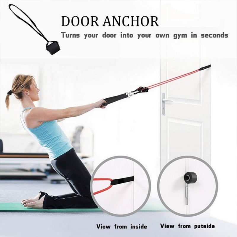 Resistance Bands Set Exercise Bands with Door Anchor - onestopmegamall23