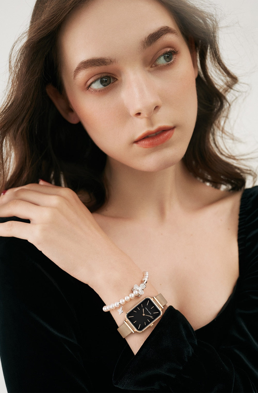 Rectangle Ultra thin Nordic Bauhaus Japan Quartz Lady Fashion Stainless Steel Mesh Bracelet Belt Watch - onestopmegamall23