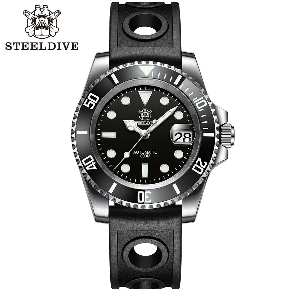 SD1953 Hot Selling Ceramic Bezel 41mm Steeldive 30ATM Water Resistant NH35 Automatic Mens Dive Watch Reloj - onestopmegamall23