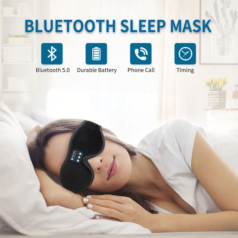 Mask For Sleep Bluetooth Headphones 3D Eye Mask Music with Built-in HD Speaker - onestopmegamall23