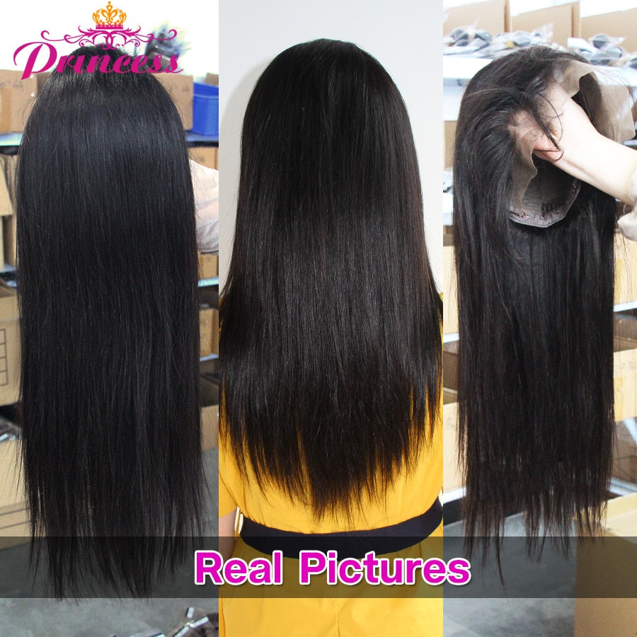 Princess Brazilian 13x4 / 13x6 HD Transparent Lace Front Human Hair Wig - onestopmegamall23