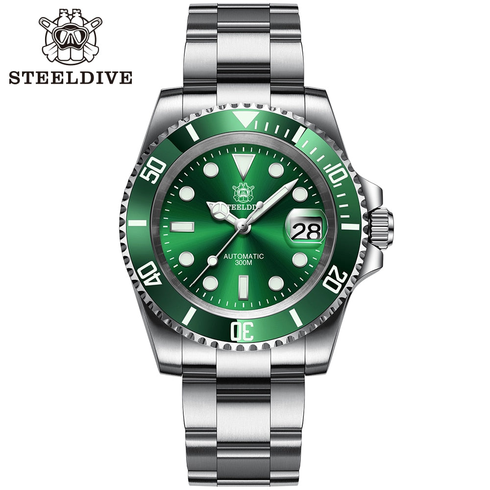 SD1953 Hot Selling Ceramic Bezel 41mm Steeldive 30ATM Water Resistant NH35 Automatic Mens Dive Watch Reloj - onestopmegamall23