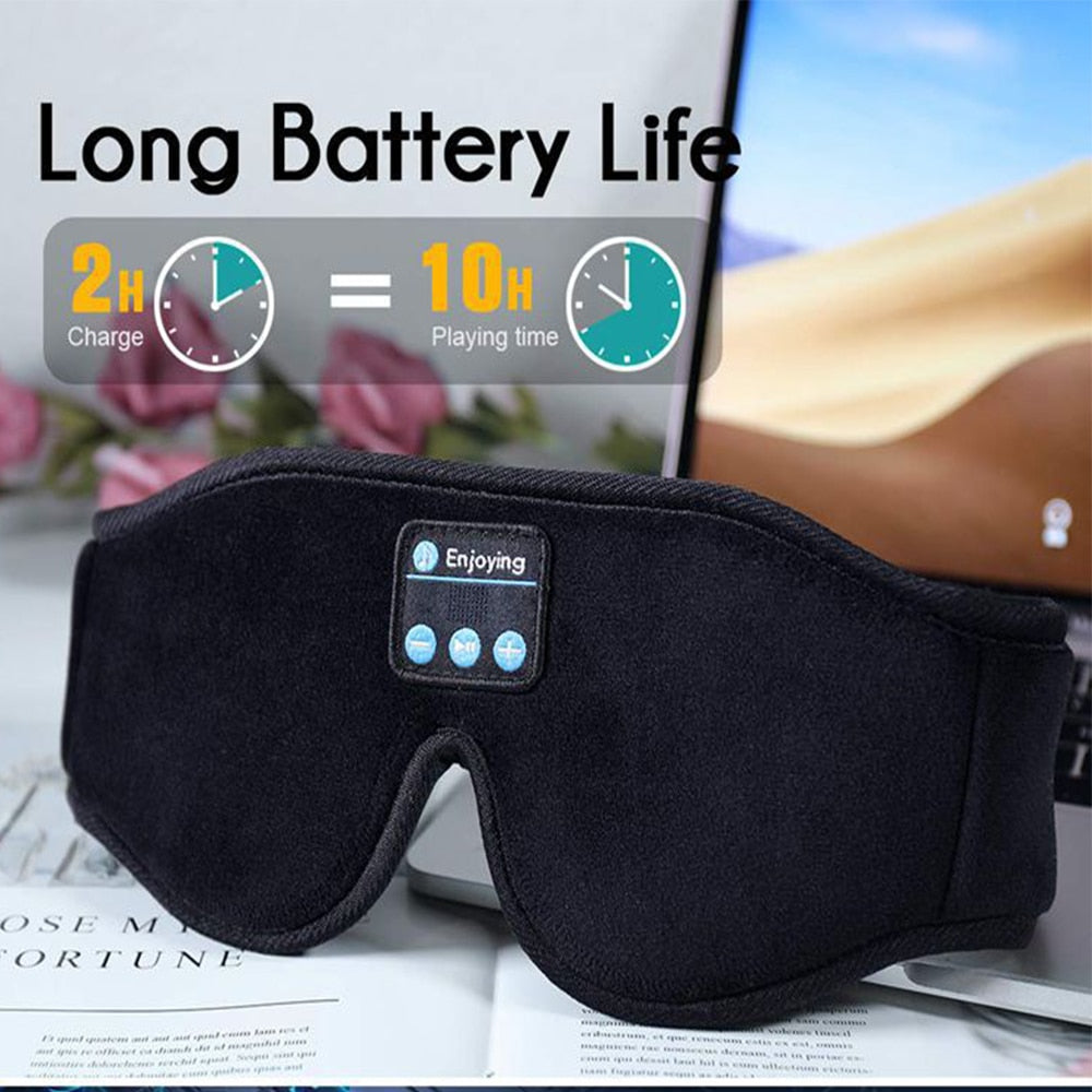 Mask For Sleep Bluetooth Headphones 3D Eye Mask Music with Built-in HD Speaker - onestopmegamall23