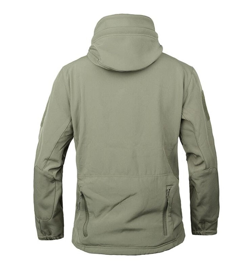 Men's Military  Hooded Shark Skin Soft Shell Tactical Army Combat Waterproof  Windbreaker Jacket - onestopmegamall23