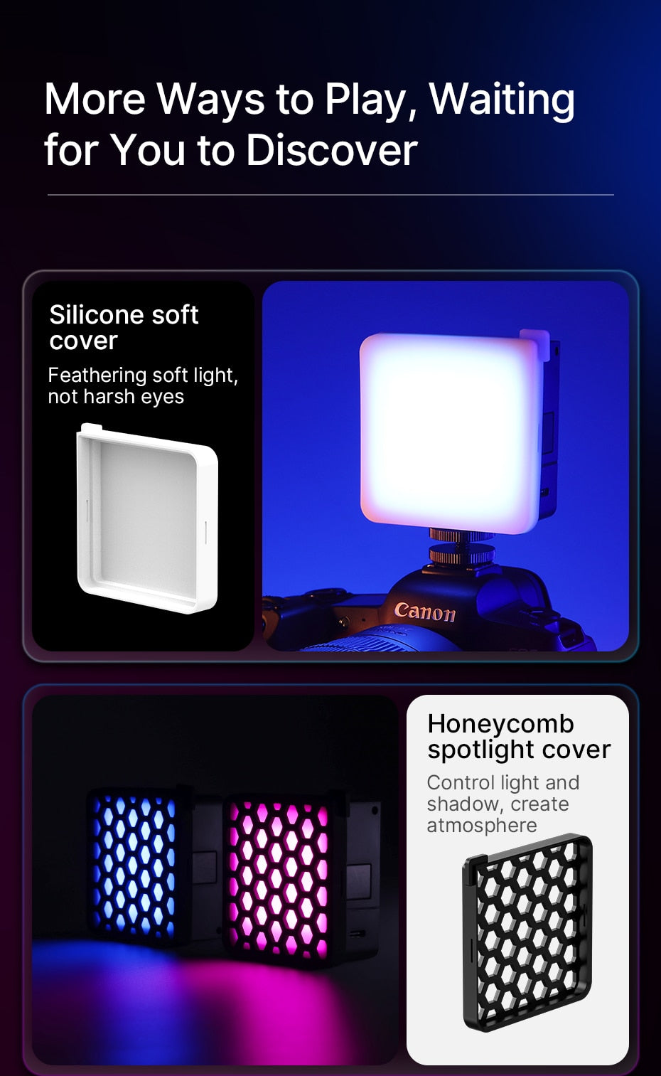 Ulanzi 2500K-9000K PRO LED Video Light 2500 mAh Rechargable Battery - onestopmegamall23