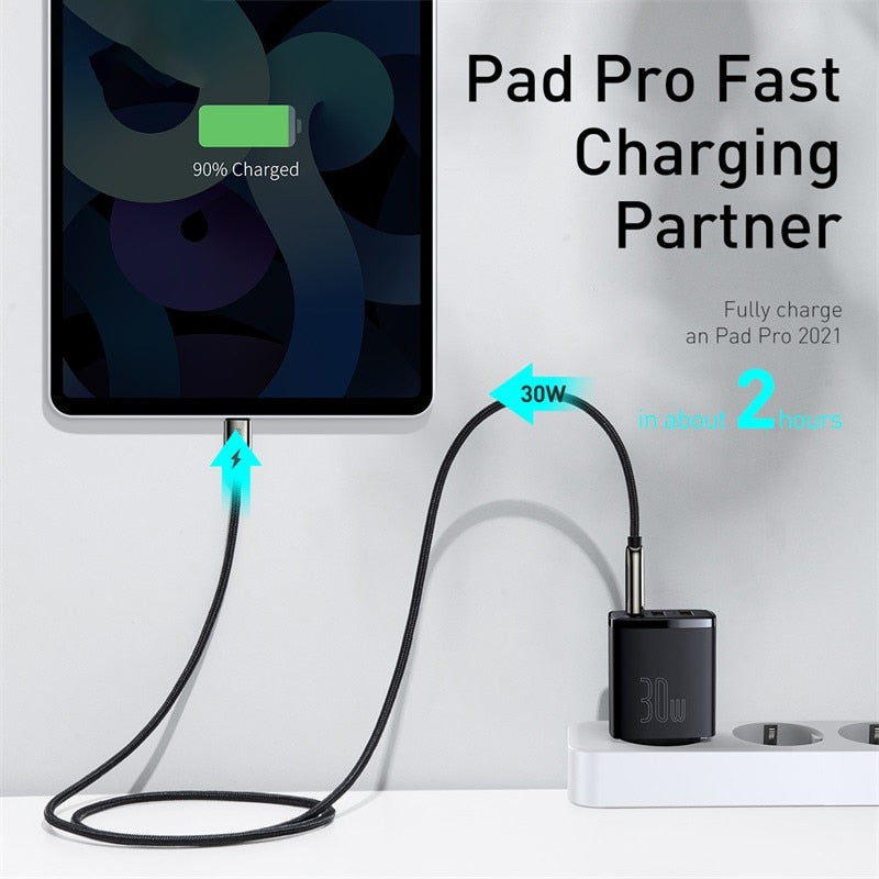 USB C Phone Charger 30W Type-C Fast Charger For iPhone 13 12 Pro Max and Samsung - onestopmegamall23