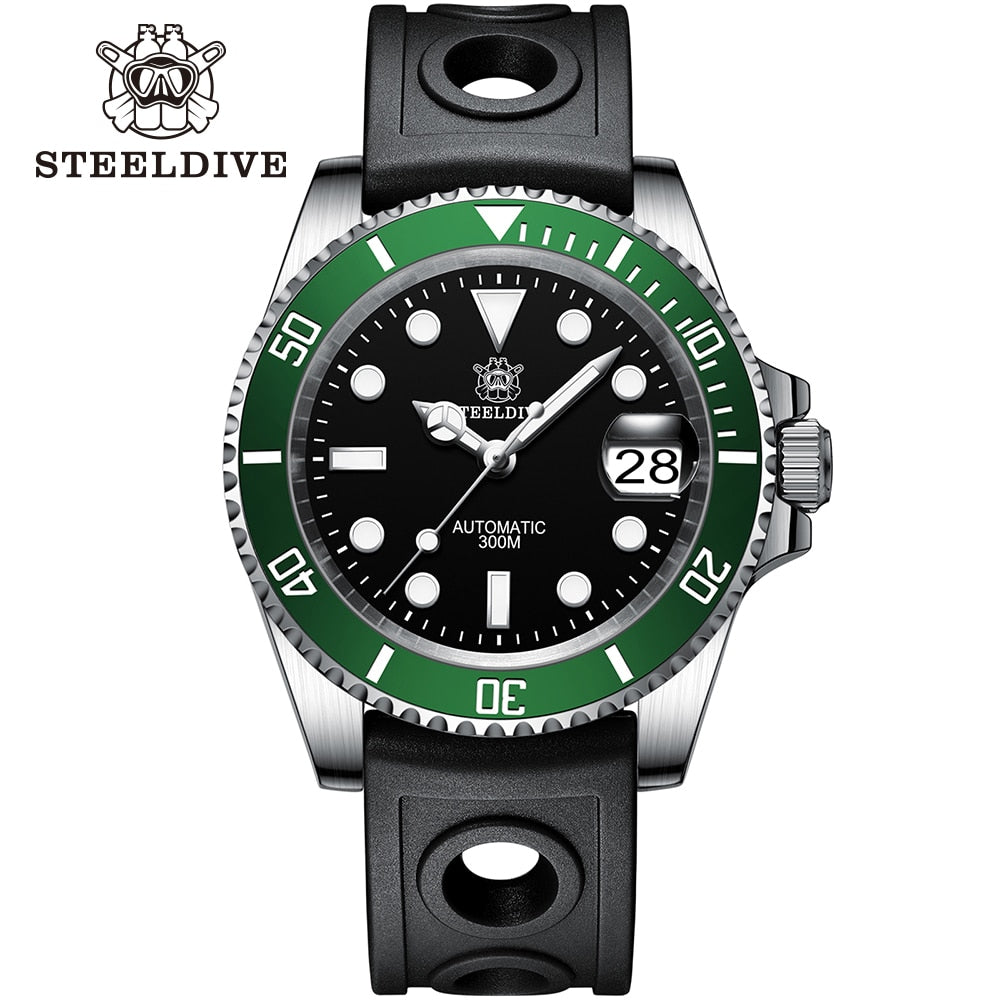 SD1953 Hot Selling Ceramic Bezel 41mm Steeldive 30ATM Water Resistant NH35 Automatic Mens Dive Watch Reloj - onestopmegamall23