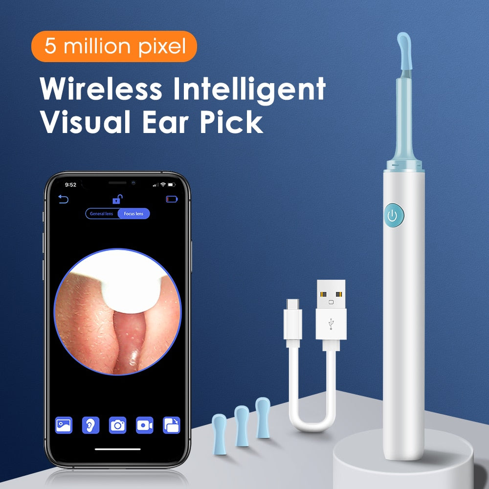 3.9mm Wireless Visual Silicone Ear Spoon Safe Endoscope Earpick Camera Ear Wax Remover - onestopmegamall23