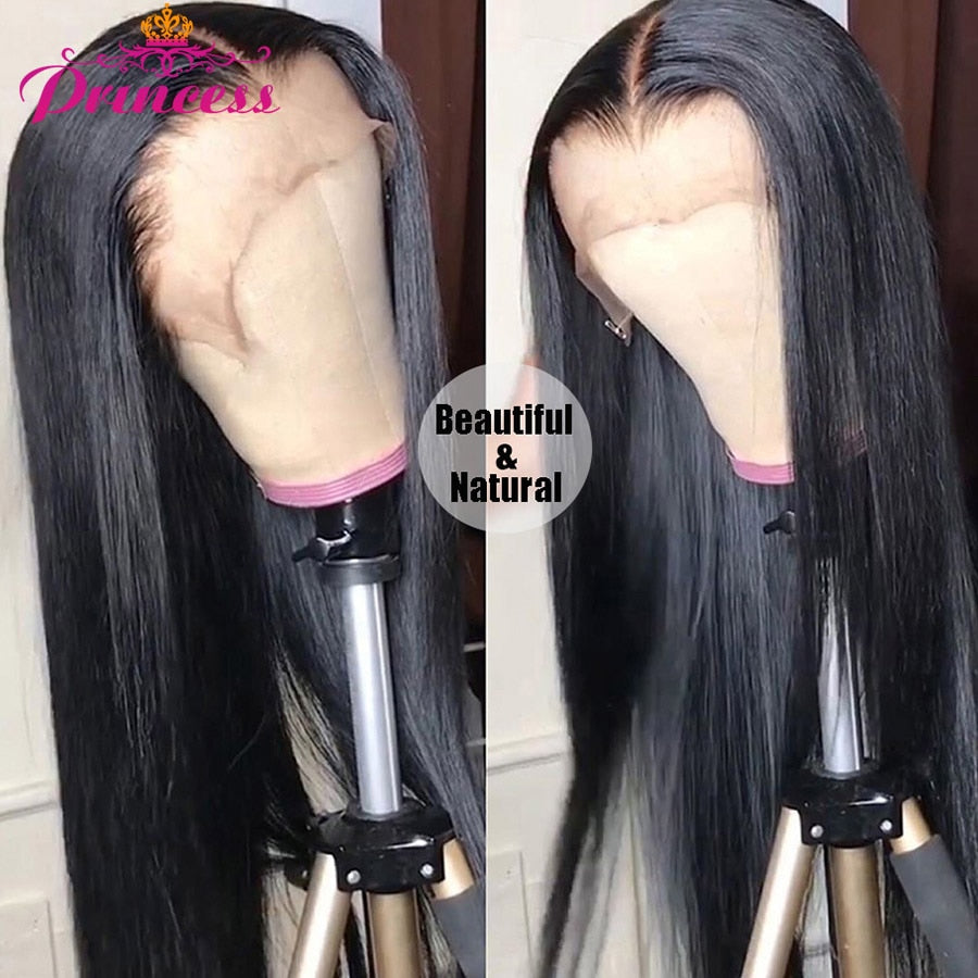 Princess Brazilian 13x4 / 13x6 HD Transparent Lace Front Human Hair Wig - onestopmegamall23