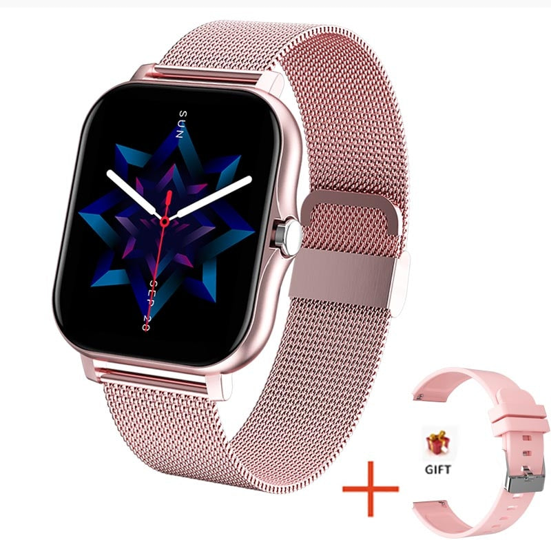 New Women's Fashion Bluetooth Call Fitness Tracker Waterproof Sports Ladies Smartwatch For Android & IOS - onestopmegamall23