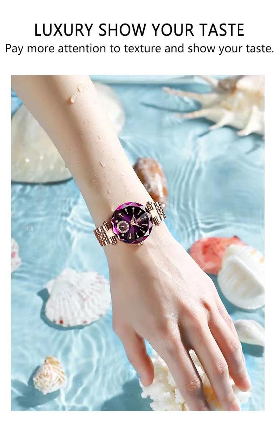 Fashion Square Ladies Quartz Watch Bracelet Set Green Dial Simple Rose Gold Mesh - onestopmegamall23