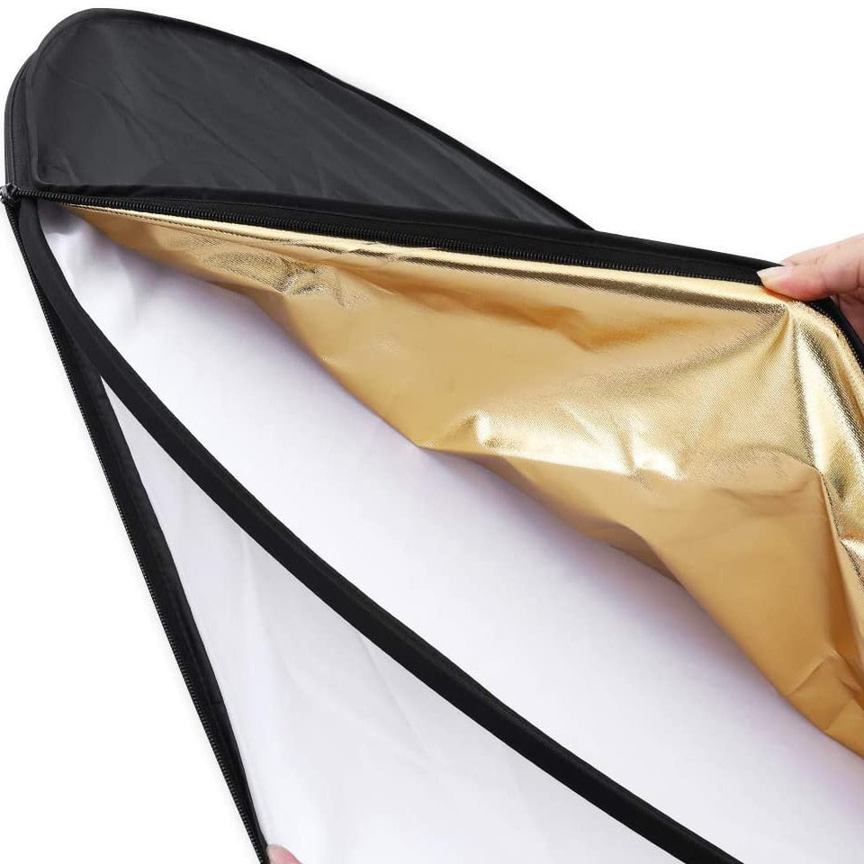 24" 60cm 5in1 Reflector Photography Collapsible Portable Light Diffuser Round Reflector - onestopmegamall23