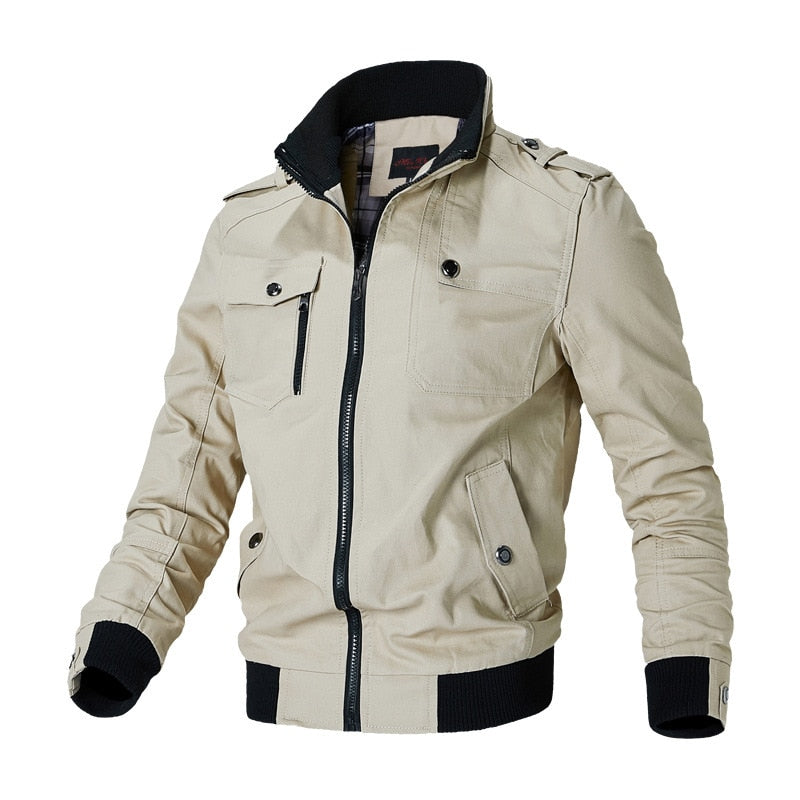 Men's Fashion Casual Windbreaker Bomber Jacket - onestopmegamall23