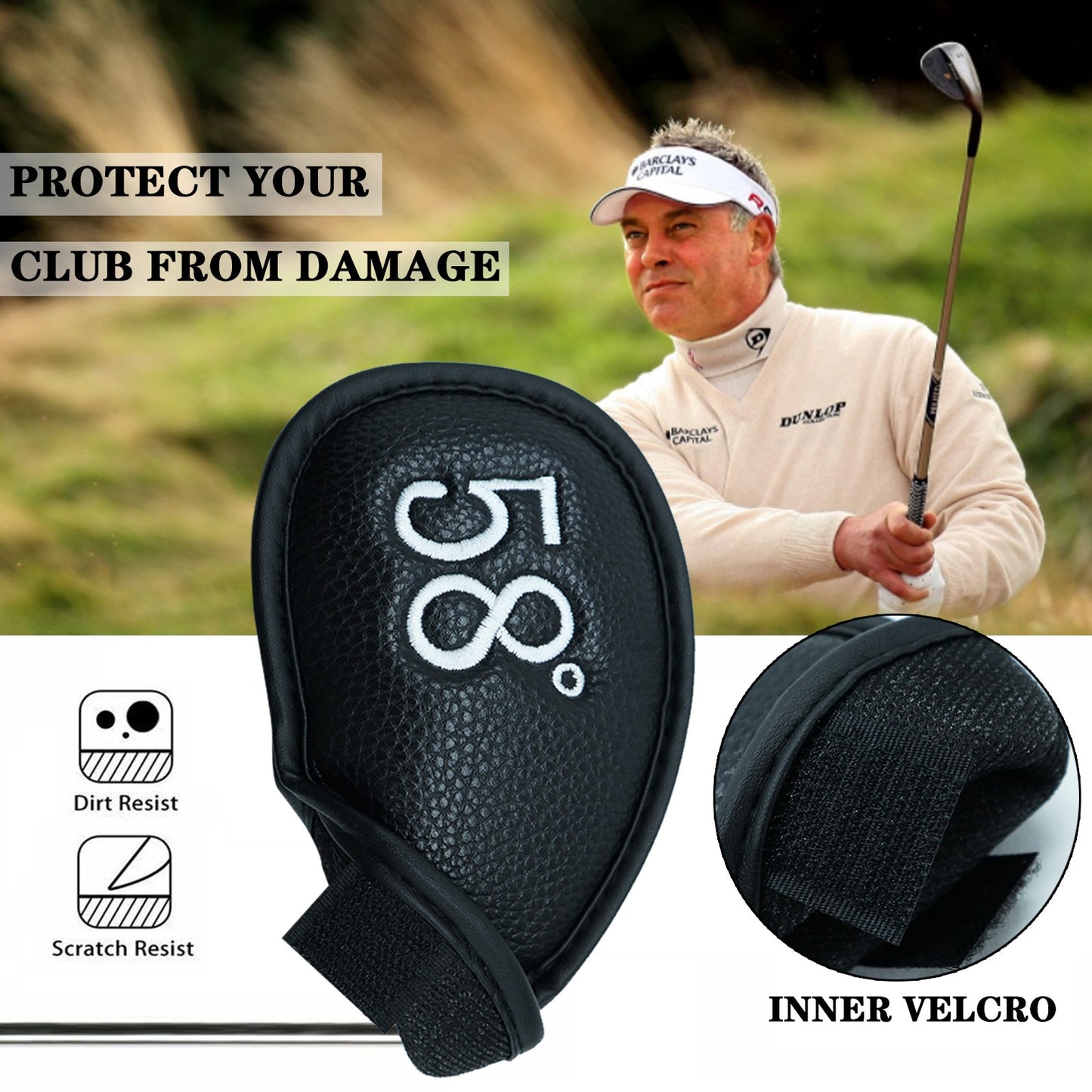 8/12Pcs Numbered Golf Iron Cover Magnetic Synthetic Leather Wedge Covers Set 48 50 52 54 56 58 60 62 - onestopmegamall23