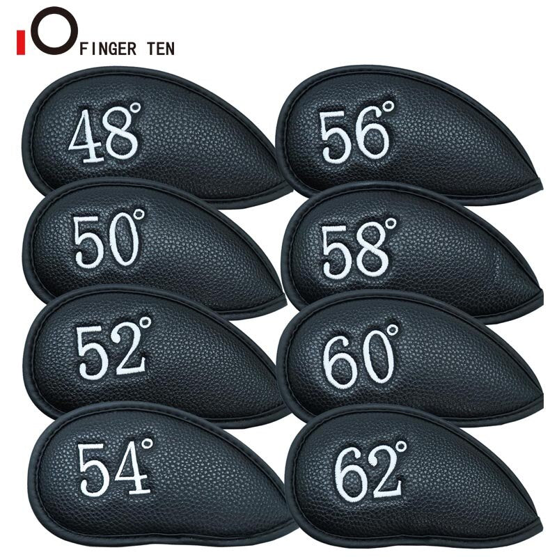 8/12Pcs Numbered Golf Iron Cover Magnetic Synthetic Leather Wedge Covers Set 48 50 52 54 56 58 60 62 - onestopmegamall23