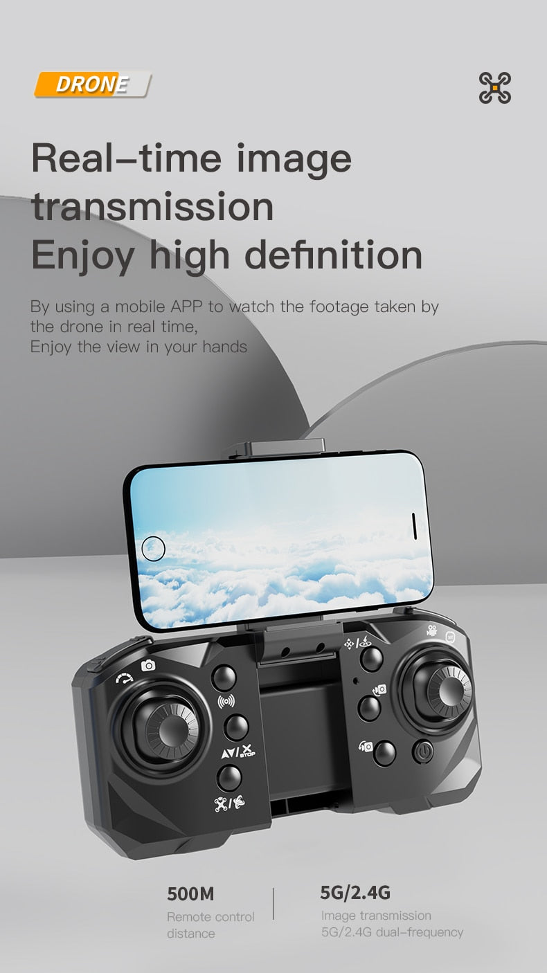 New Mini Drone 4k Professional 8K HD Camera Foldable Quadcopter - onestopmegamall23
