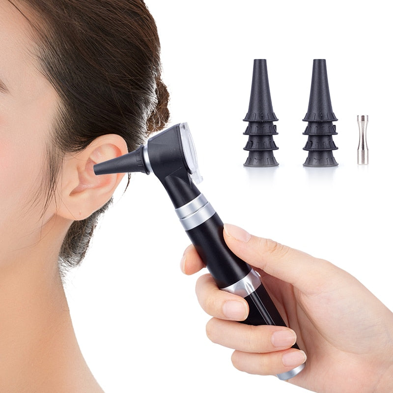 Professional Otoscope Diagnostic Kit with 8 Tips Portable Ear Cleaner - onestopmegamall23