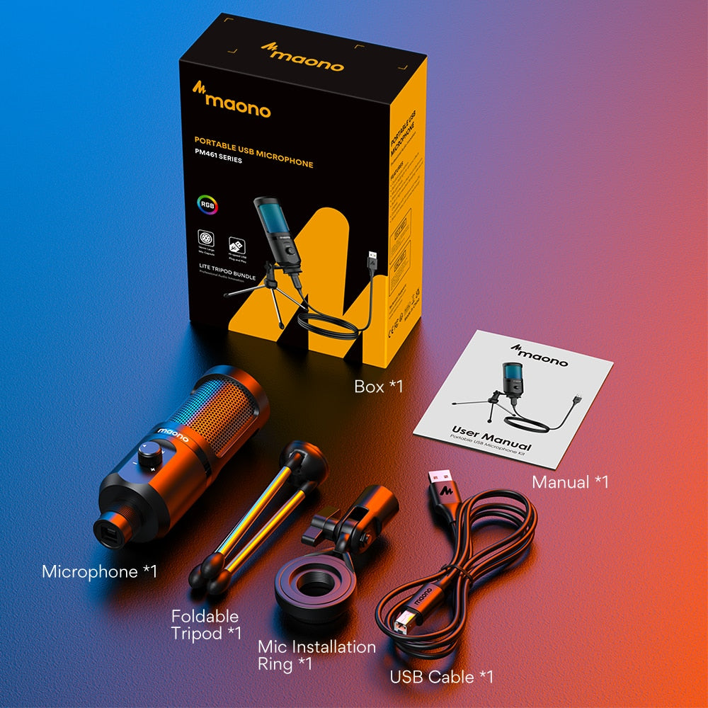 Gaming USB Microphone Desktop Condenser Podcast Microphone - onestopmegamall23