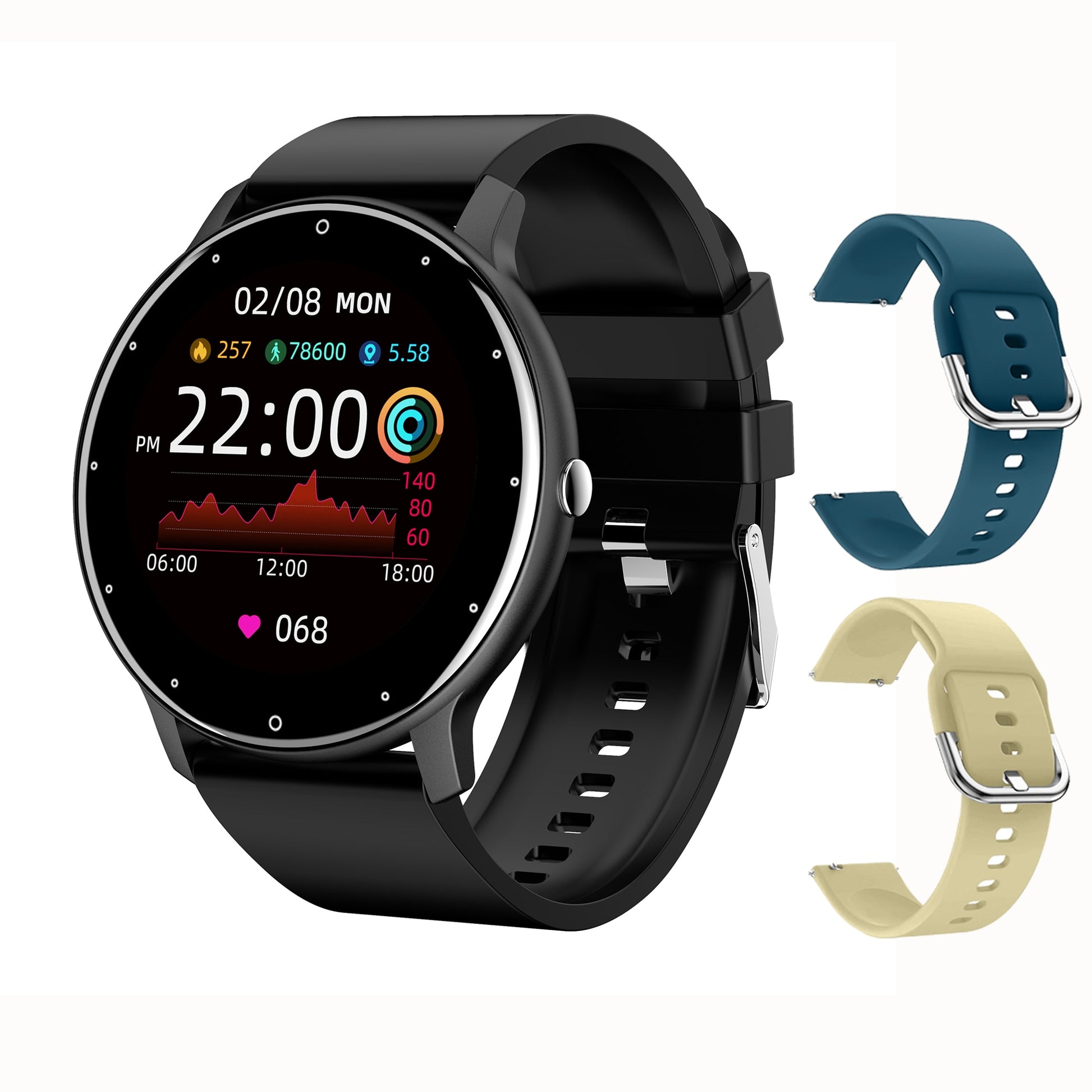 New Lady Sport Fitness Smartwatch Sleep Heart Rate Monitor Waterproof Watches For IOS & Android - onestopmegamall23