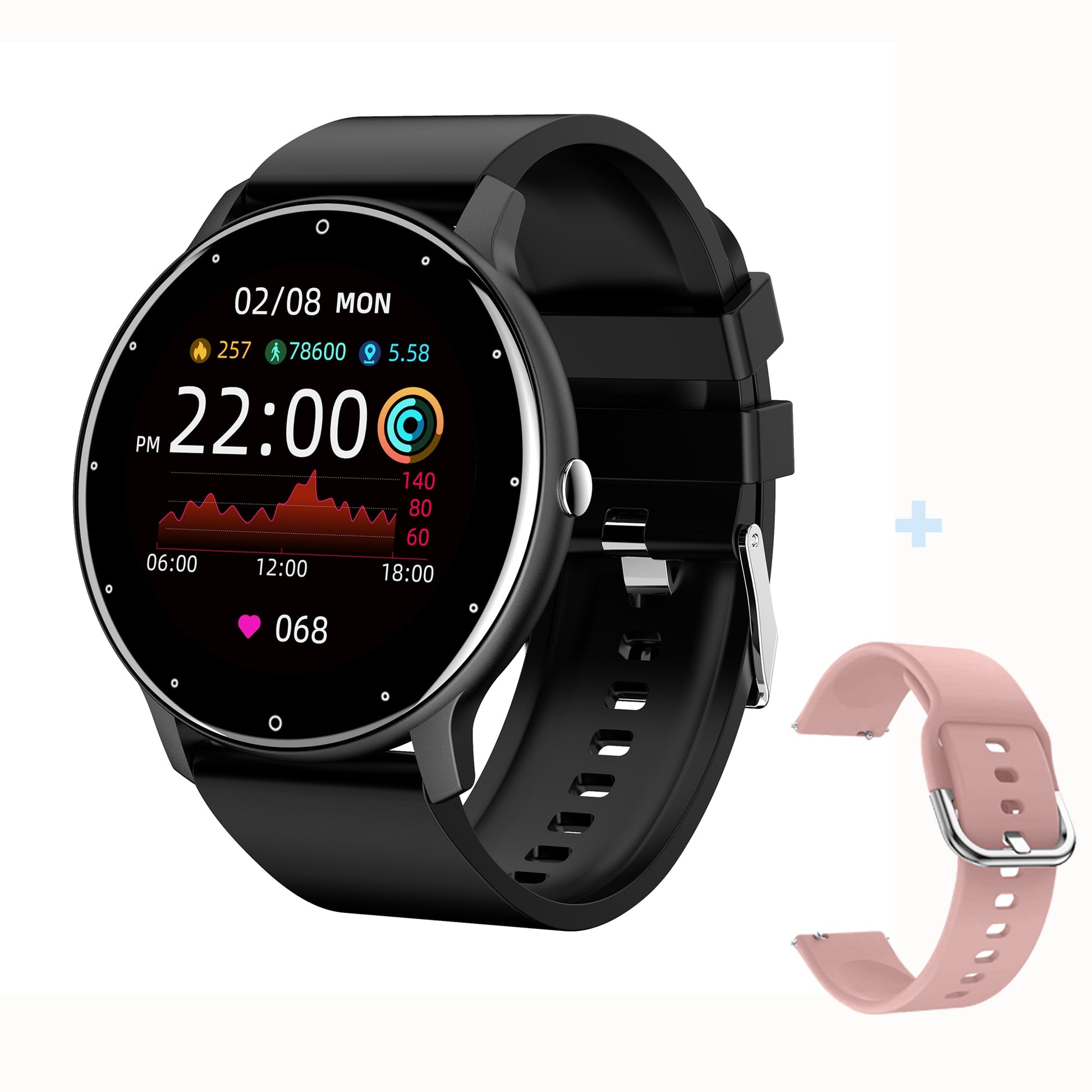 New Lady Sport Fitness Smartwatch Sleep Heart Rate Monitor Waterproof Watches For IOS & Android - onestopmegamall23