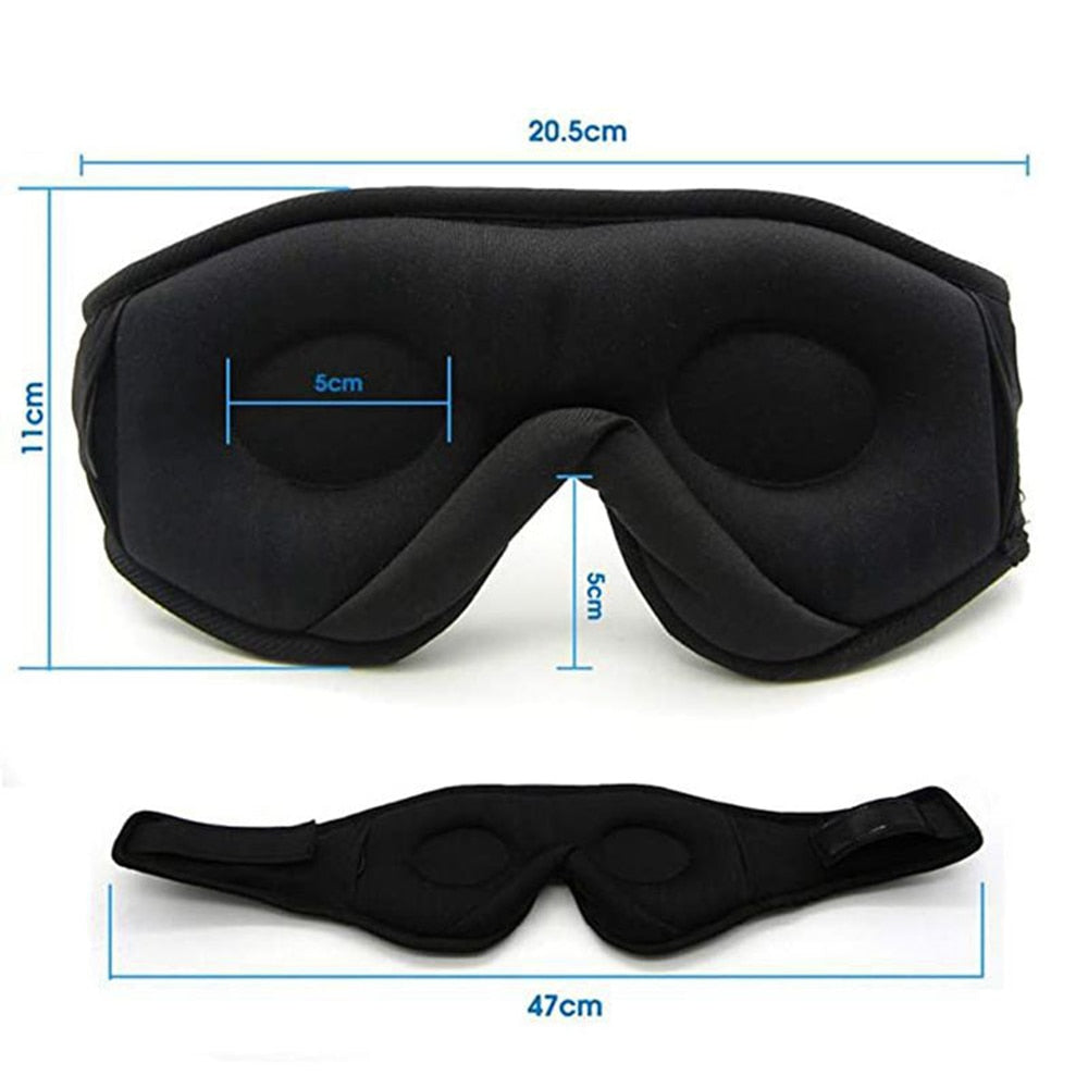 Mask For Sleep Bluetooth Headphones 3D Eye Mask Music with Built-in HD Speaker - onestopmegamall23