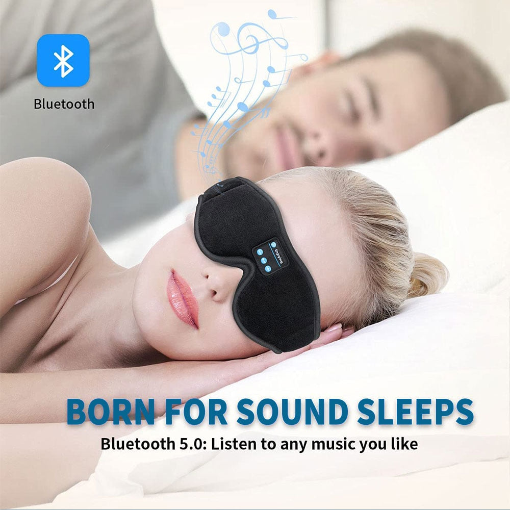 Mask For Sleep Bluetooth Headphones 3D Eye Mask Music with Built-in HD Speaker - onestopmegamall23