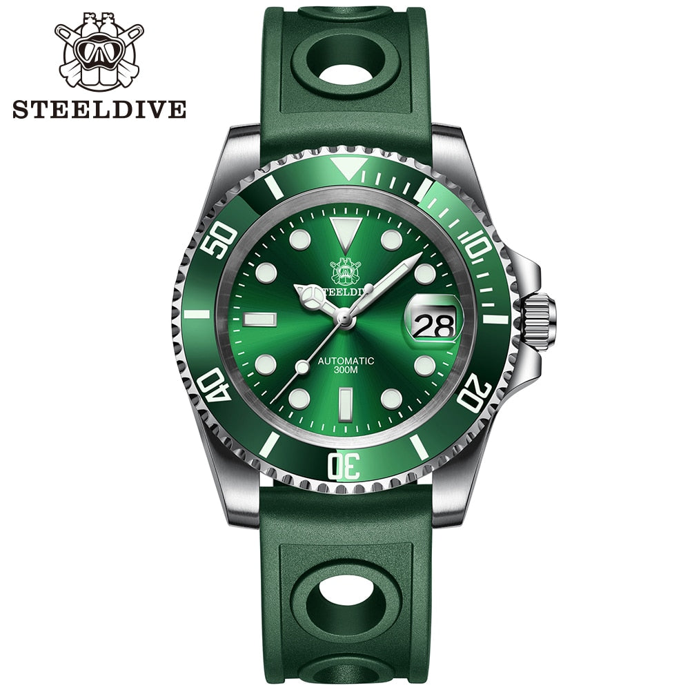 SD1953 Hot Selling Ceramic Bezel 41mm Steeldive 30ATM Water Resistant NH35 Automatic Mens Dive Watch Reloj - onestopmegamall23