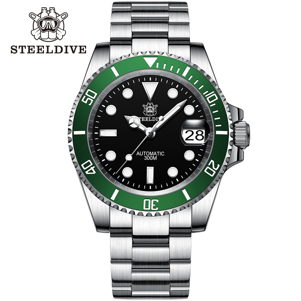 SD1953 Hot Selling Ceramic Bezel 41mm Steeldive 30ATM Water Resistant NH35 Automatic Mens Dive Watch Reloj - onestopmegamall23