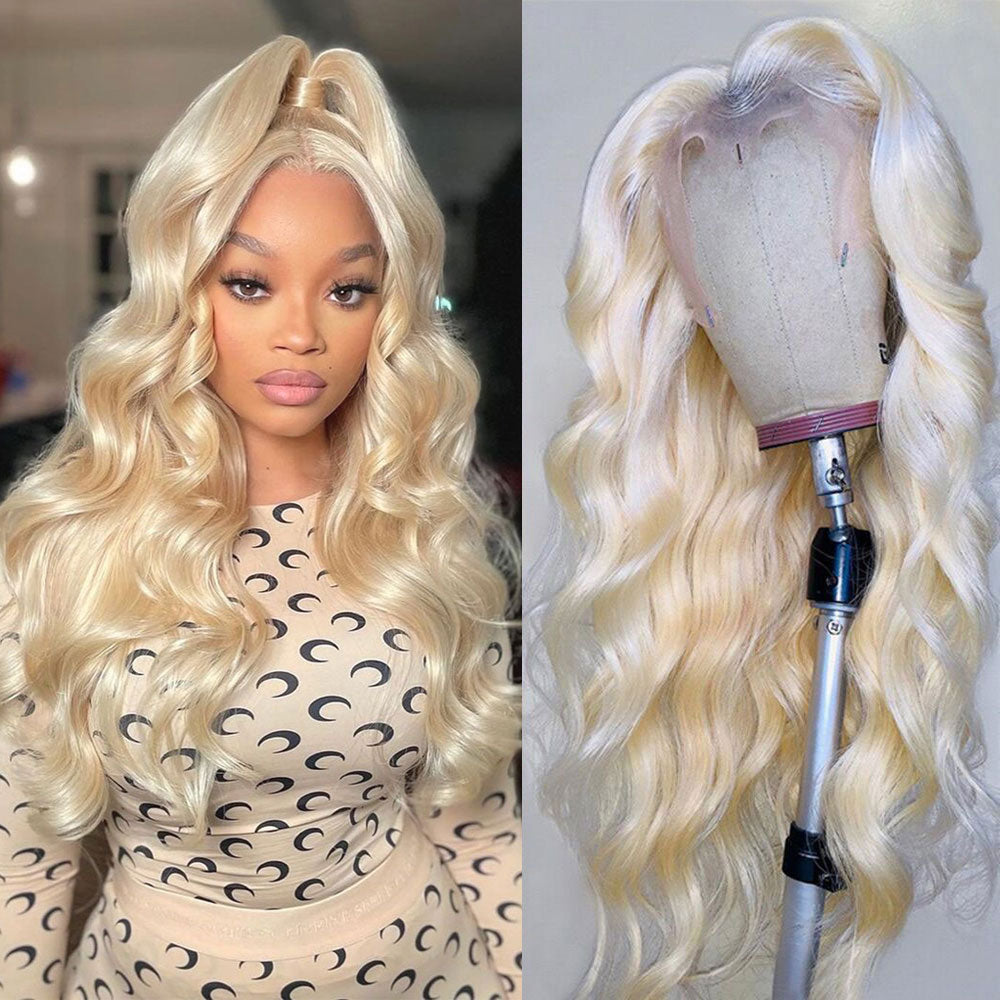 Highlight Human Hair Honey Blonde Body Wave Lace Front Wig 30 32 Inch Brazilian Hair  13x4 Hd Lace Frontal Wig - onestopmegamall23